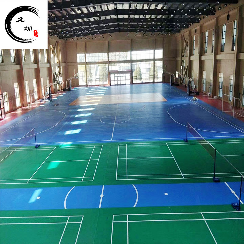 室內(nèi)乒乓球 羽毛球場籃球場運(yùn)動地板PVC運(yùn)動地膠地墊塑膠地板